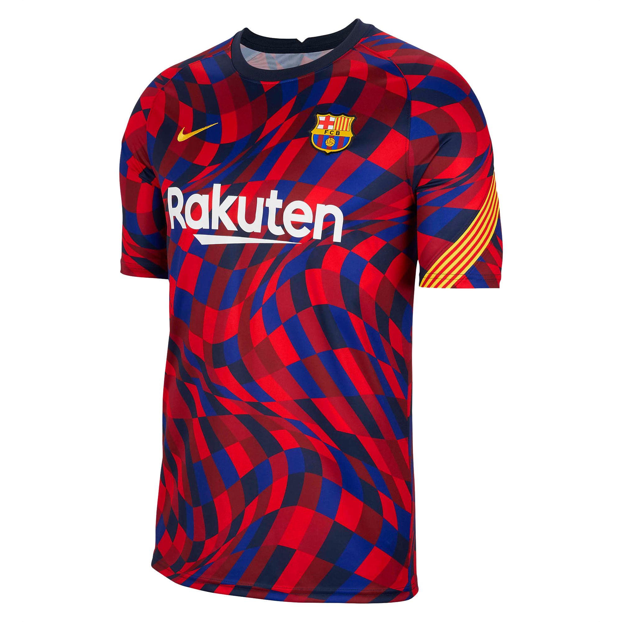 CAMISETA DE CALENTAMIENTO FC BARCELONA 2020/2021 ROJO