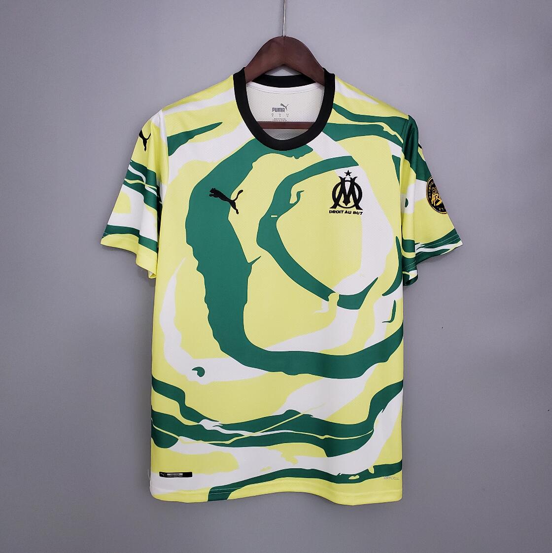 Maillots Olympique Marseille "OM Africa" Édition Spéciale 2021/2022 Blanc Amarillo Verde