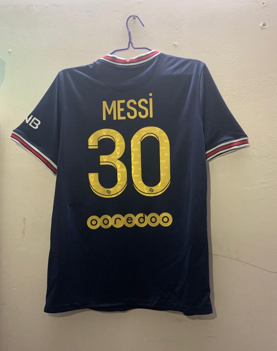 Maillot De Messi En El PSG Domicile 2021-2022 Amarillo Junior