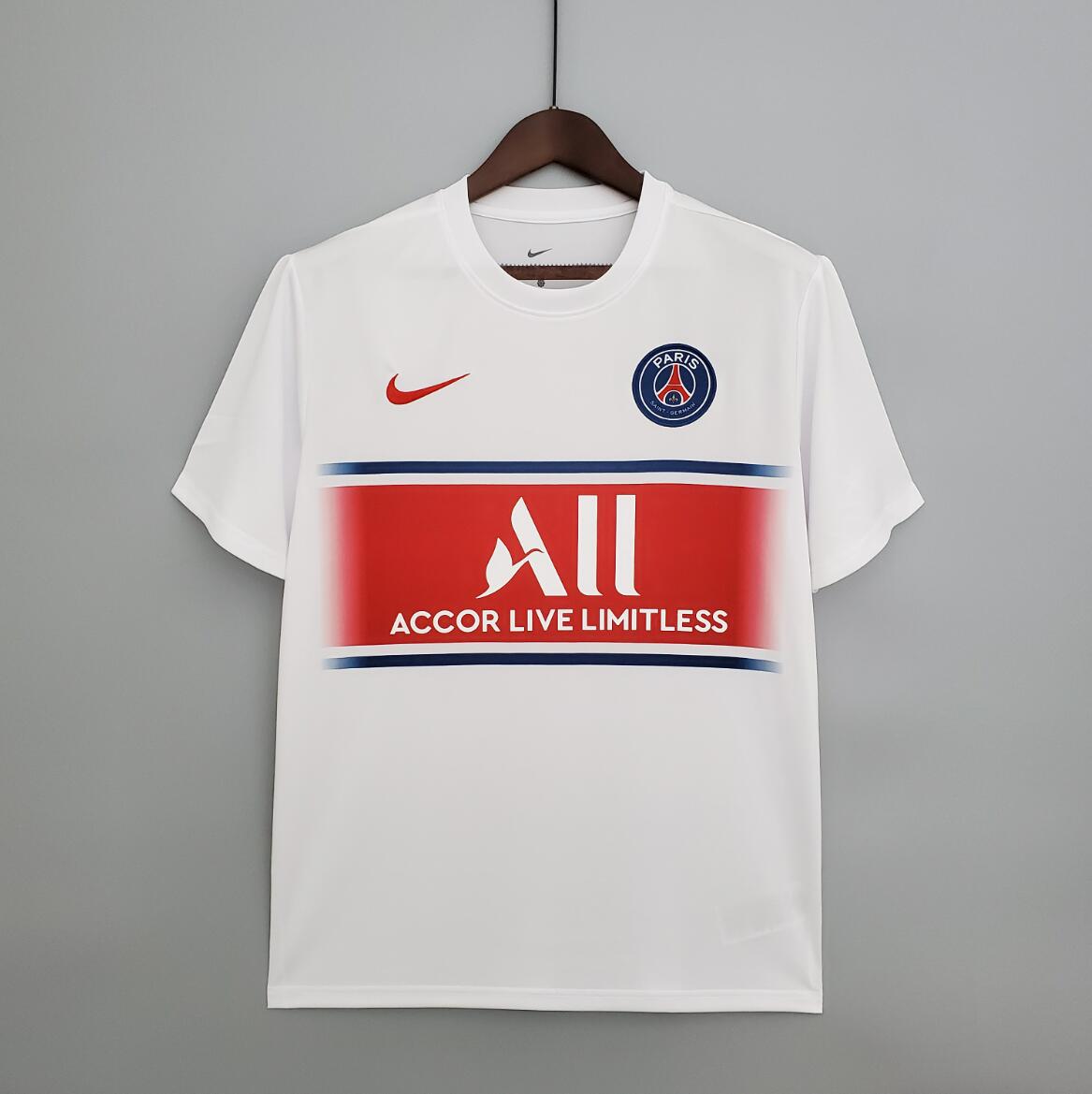 Maillot Paris Saint-Germain FC Training 2021-2022 Roja Y Blanca