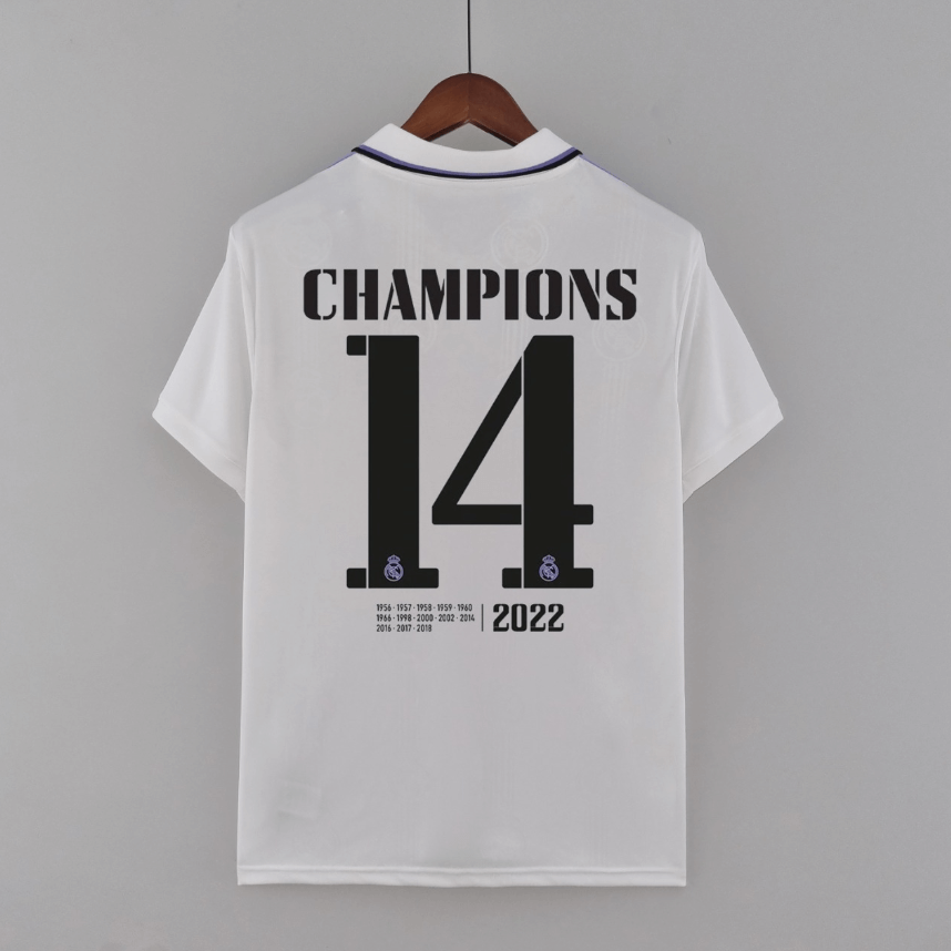 Maillot 22/23 Real Madrid 14 Champions Liga De Campeones De La UEFA