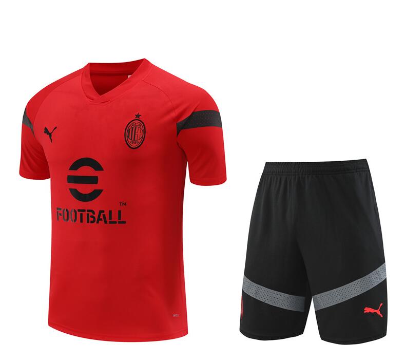 Maillot AC Milan Training Kit Rouge 22/23 + Pantalone