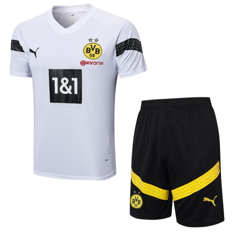 Maillot Borussia Dortmund Training Kit Blanc 22/23 + Pantalone