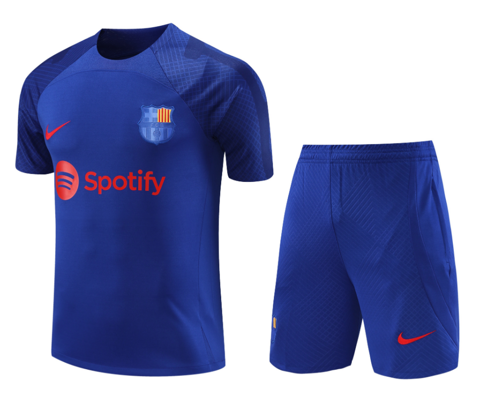 Maillot FC Barcelona Pre-Match 23/24 Bleu + Pantalon