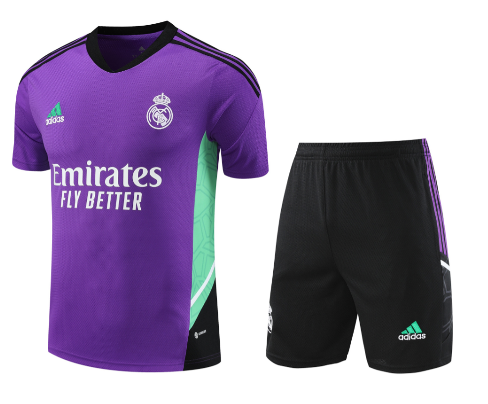 Maillot Real Madrid CF Pre-Match 2022-2023 Púrpura + Pantalon