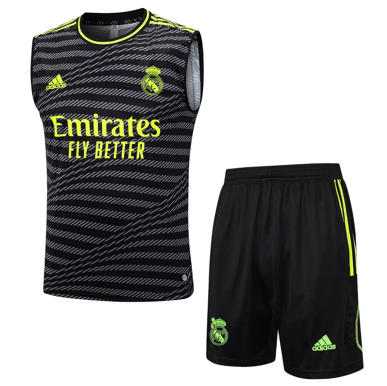 Maillot Sans Manche Real Madrid CF Pre-Match Noir 23/24 + Pantalon