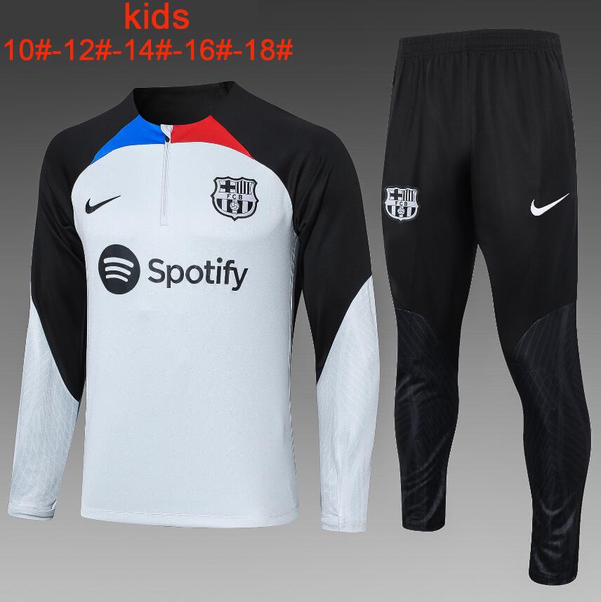 Survêtements Fc Barcelona Training 2023-2024 Gris Junior + Pantalon