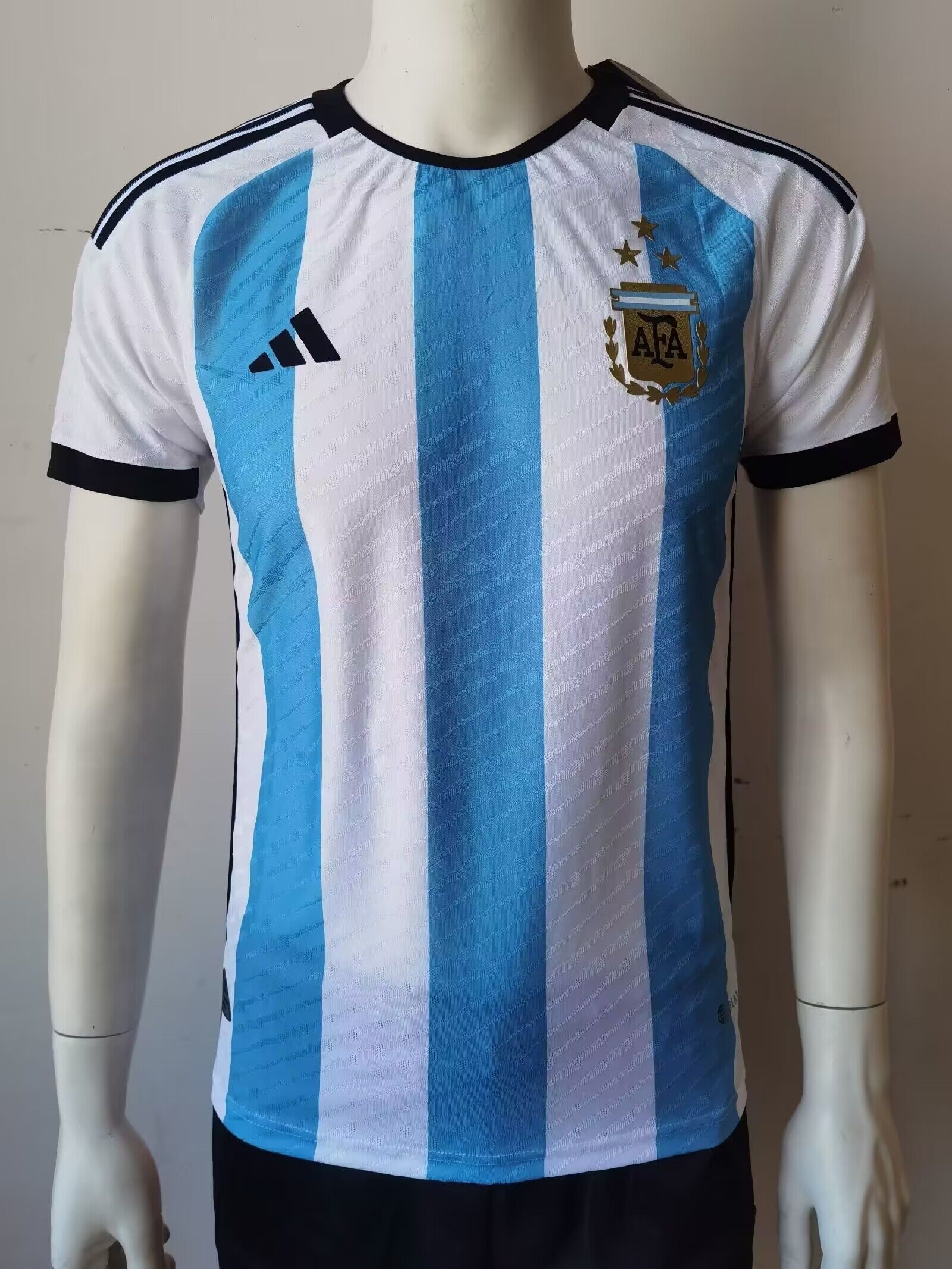 Maillot Argentina Domicile Authentic World Cup 2022 3 estrellas