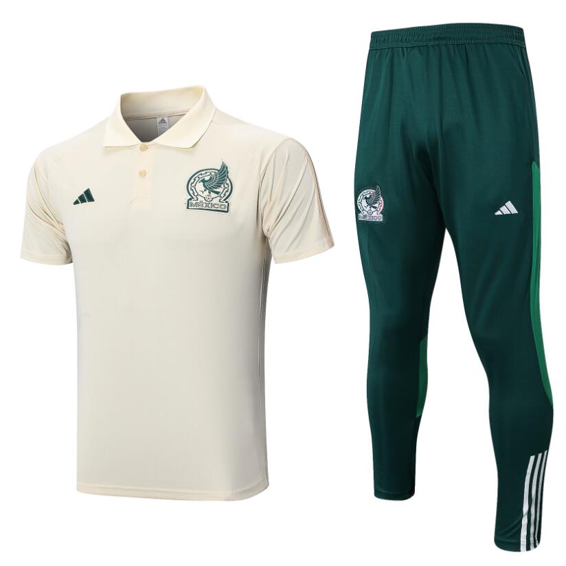 Polo México Pre-Match Albaricoque 22/23 + Pantalon