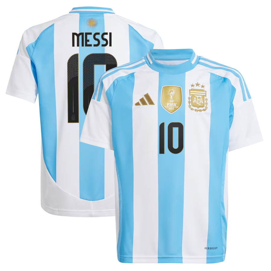Maillot Argentina Domicile 2024 Junior Messi #10