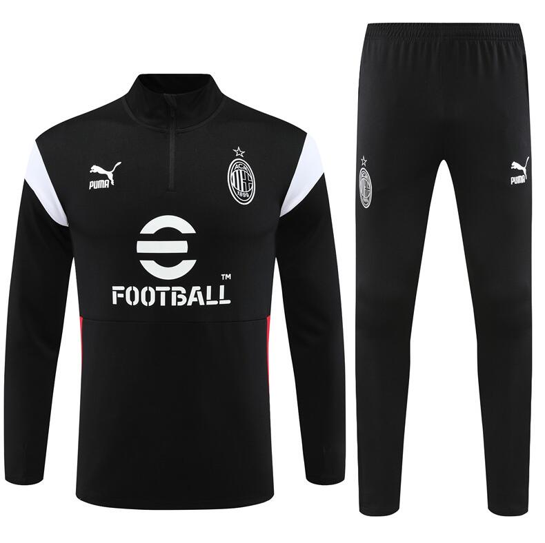 Survêtements AC Milan 2023-2024 Noir (Hombre/Junior) + Pantalon