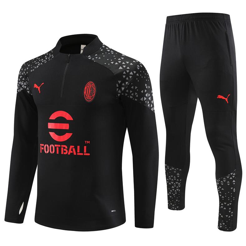 Survêtements AC Milan 23/24 Noir (Hombre/Junior) + Pantalon