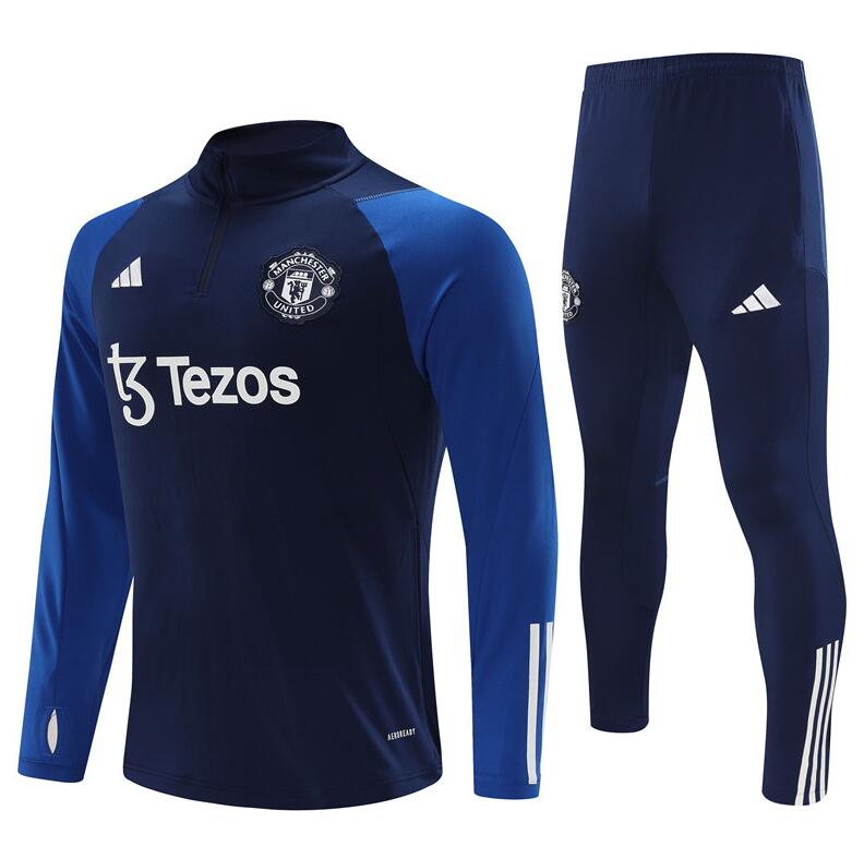 Survêtements Manchester United 2023-2024 Bleu + Pantalon