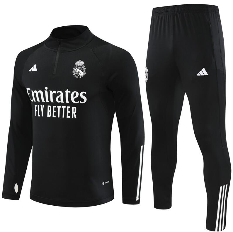 Survêtements Real Madrid FC 2023-2024 Noir (Hombre/Junior) + Pantalon