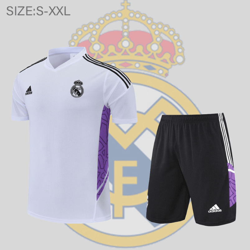 Maillot De Entrenamiento Europeo Del Real Madrid 22/23 Blanc Púrpura