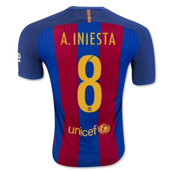 CAMISETA Barcelona 16/17 A. INIESTA Authentic PRIMERA EQUIPACIÓN